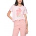 Marccain Sports - AS 4856 J62 - Roze katoenen shirt met applicatie